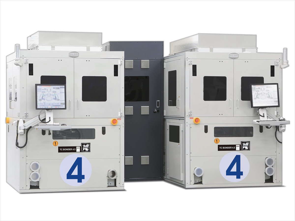 Hanmi Semiconductor TC Bonder 4.5 equipment used for HBM die stacking and advanced semiconductor packaging