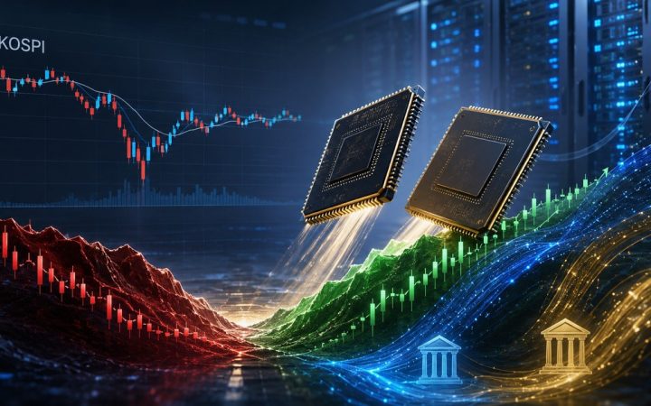 Samsung and SK Hynix rebound lifting the KOSPI after a volatile semiconductor selloff