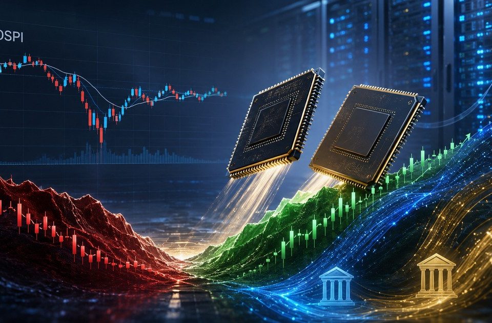 Samsung and SK Hynix rebound lifting the KOSPI after a volatile semiconductor selloff