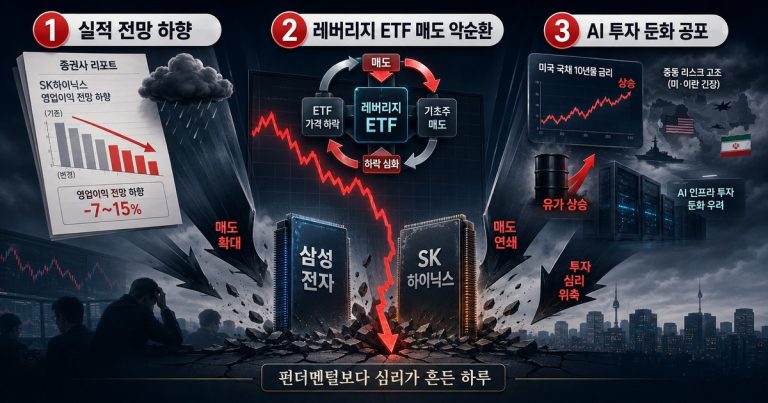 Samsung and SK Hynix selloff driving a sharp KOSPI market decline
