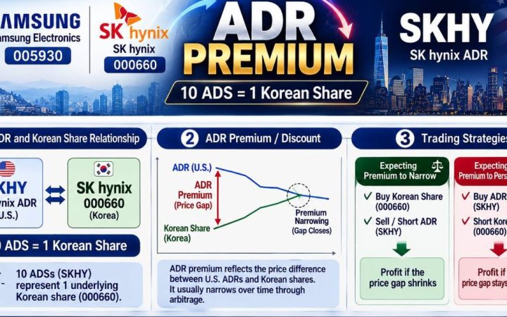 SK Hynix ADR premium versus Korean shares and short-selling flows