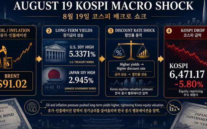 KOSPI crash on August 19 linked to U.S. 30-year and Japan 10-year government bond yields