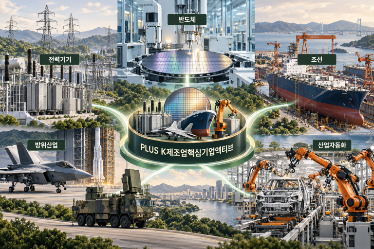 반도체·전력기기·방산·조선·로봇을 잇는 한국 제조업 공급망과 PLUS 액티브 ETF 바구니