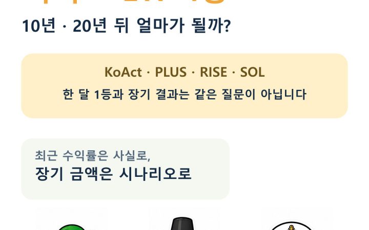 한국 전략산업 액티브 ETF 4종 비교 분석 카드뉴스 표지